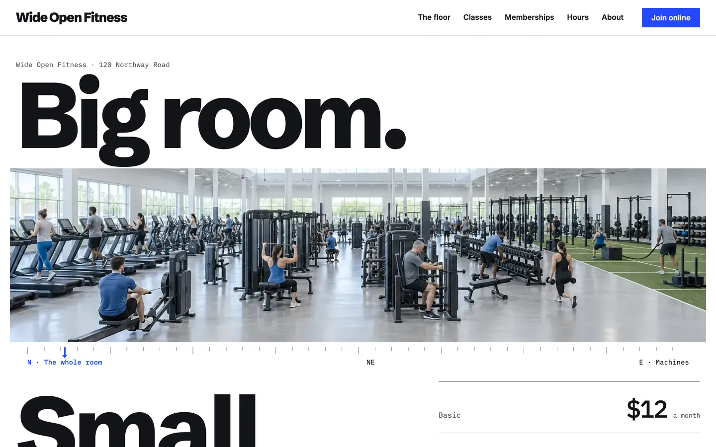Panorama: Home / big room, small bill