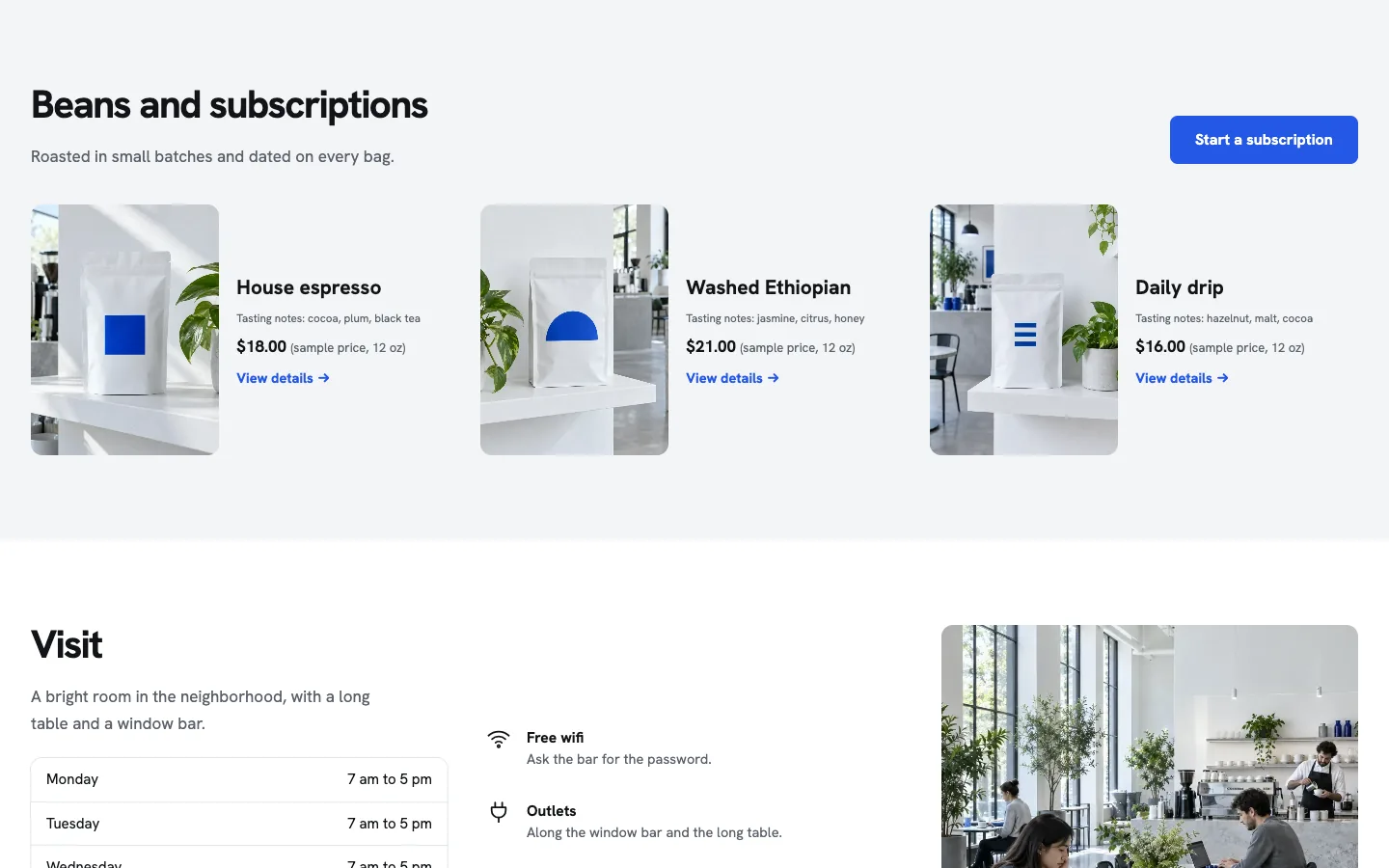 Perch: Beans and subscriptions