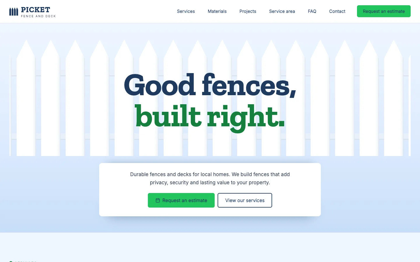 Picket: Homepage