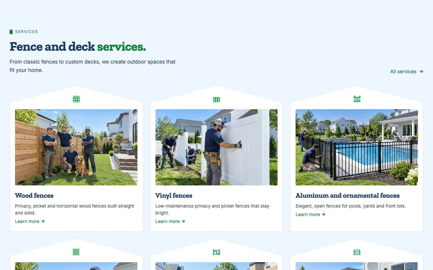 Picket: Picket-topped services