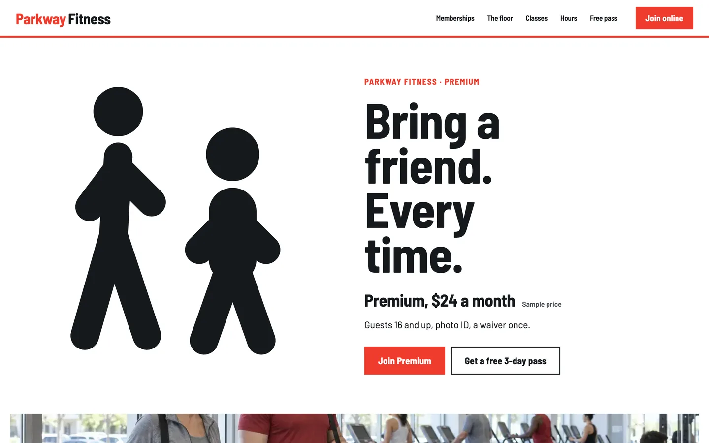 Pictogram: Home / bring a friend, every time
