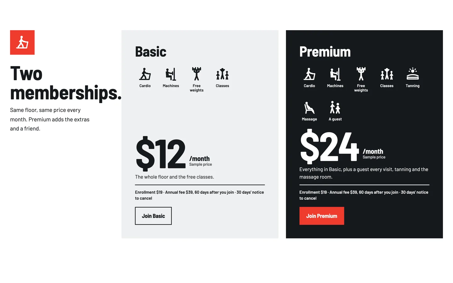 Pictogram: Two memberships