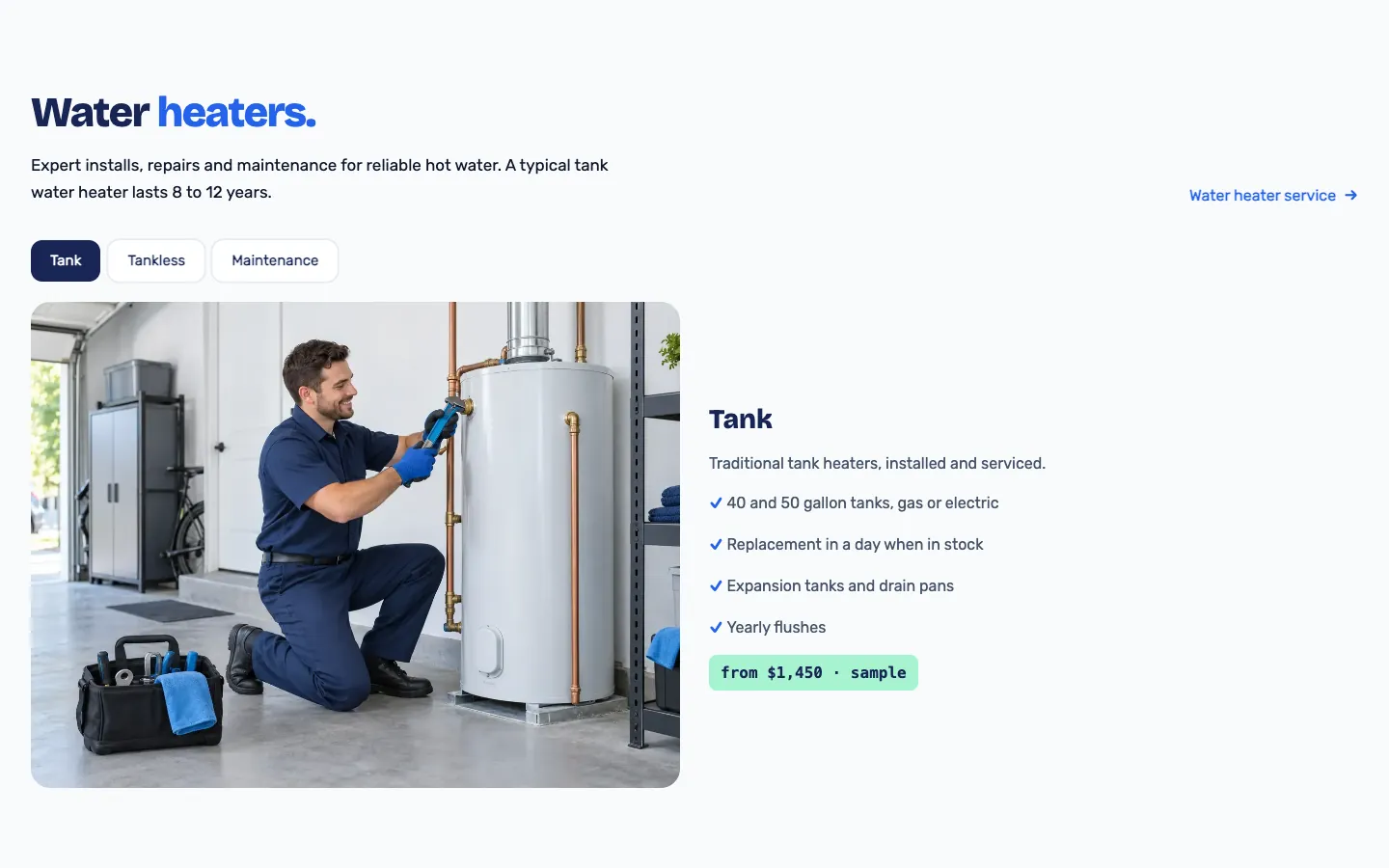 Pipeline: Water heaters