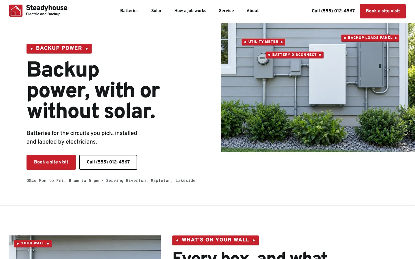 Placard website template homepage