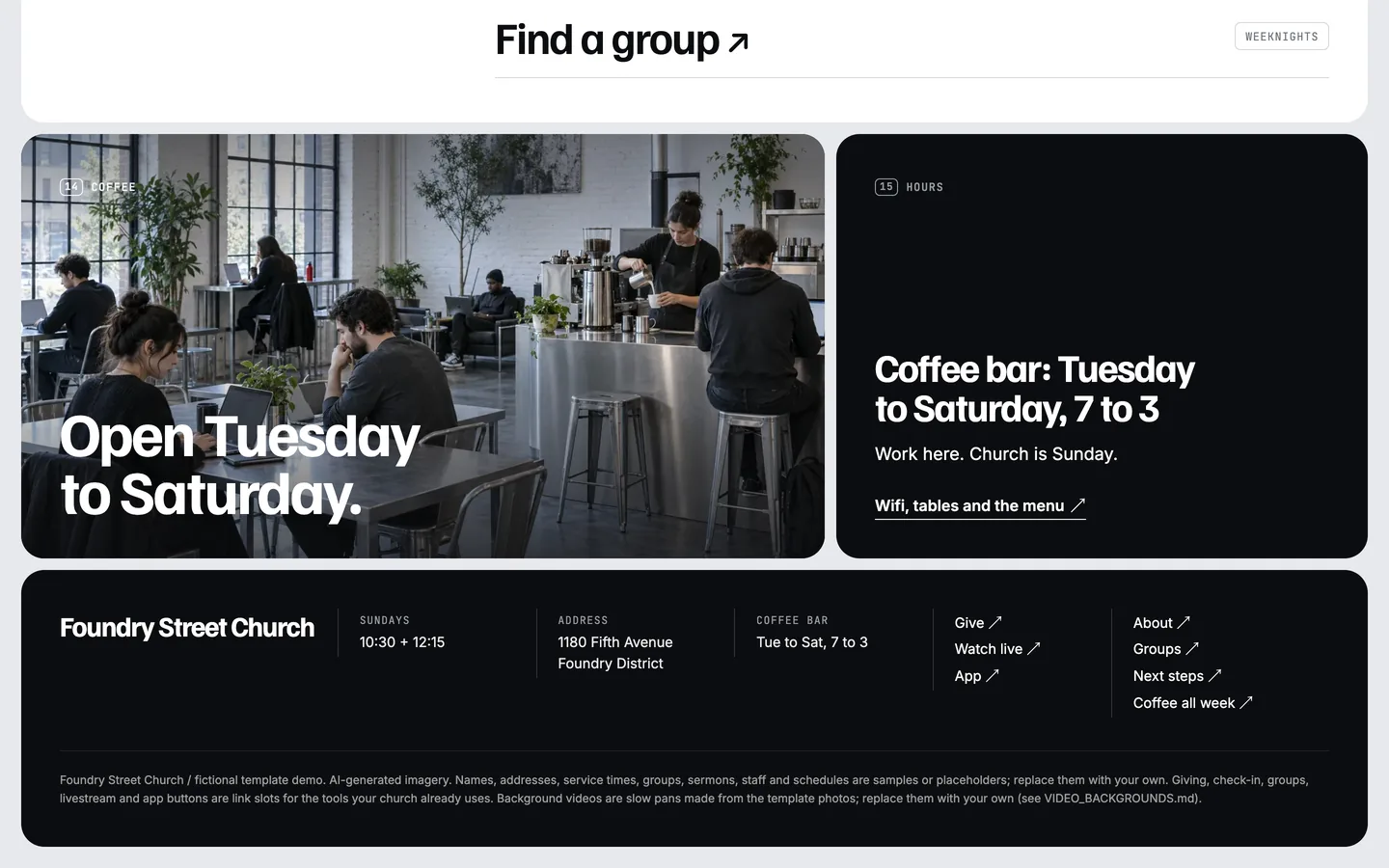 Quarter: Open Tuesday to Saturday