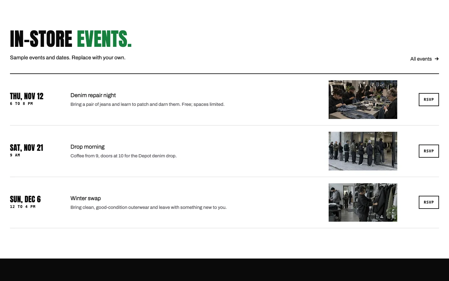 Railyard: In-store events
