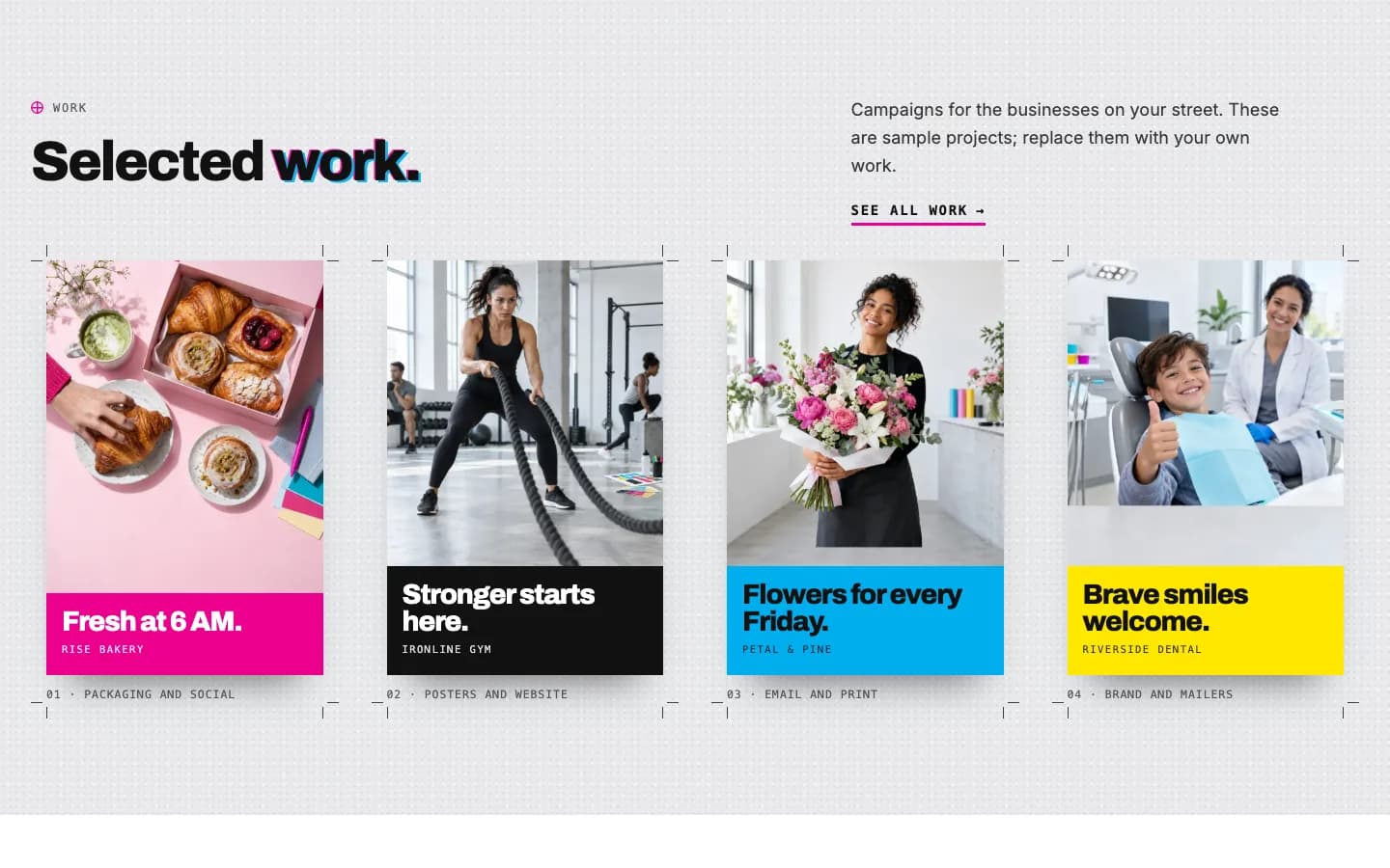Register: Selected work / posters