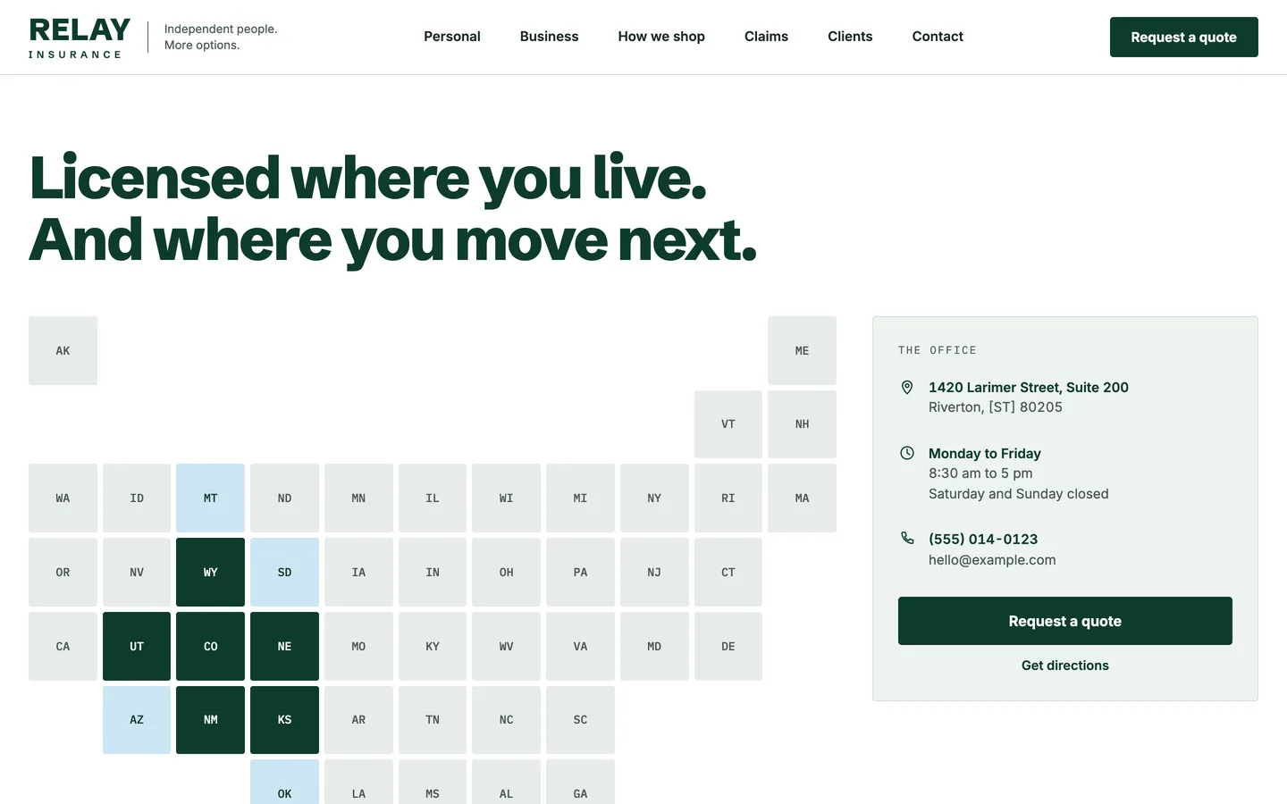 Relay: Home / licensed where you live