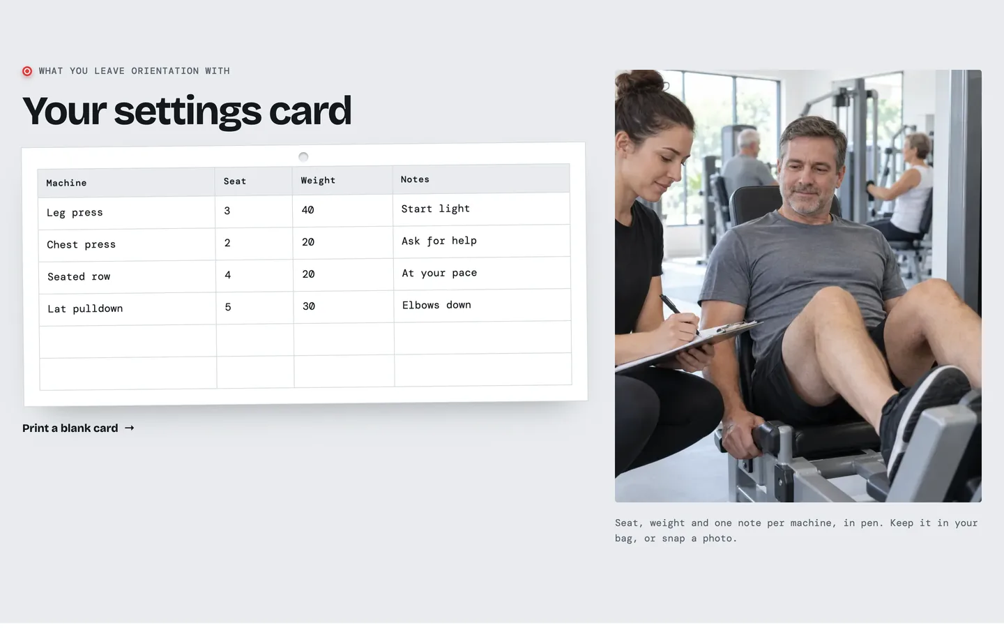 Selector: Your settings card
