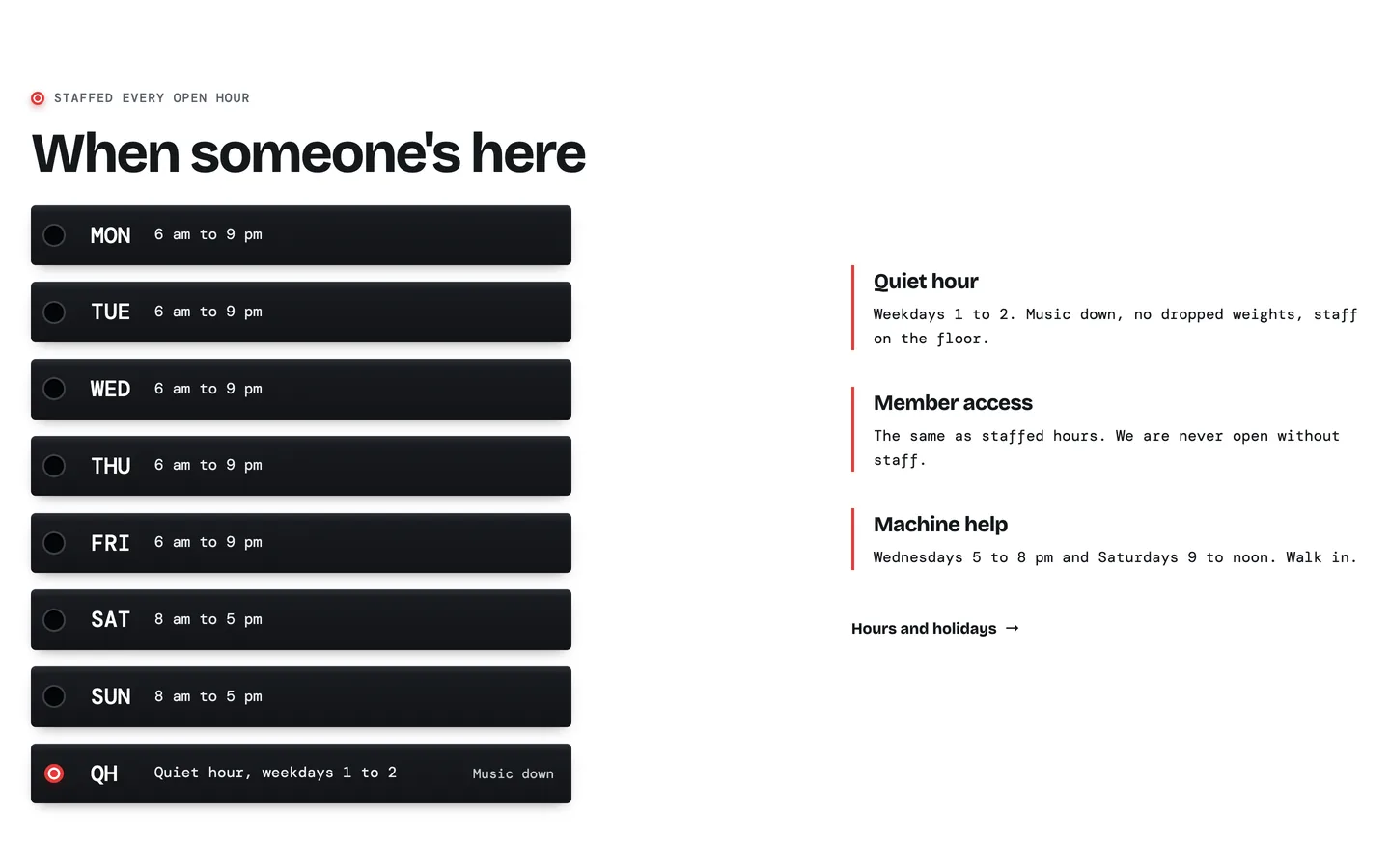 Selector: When someone's here