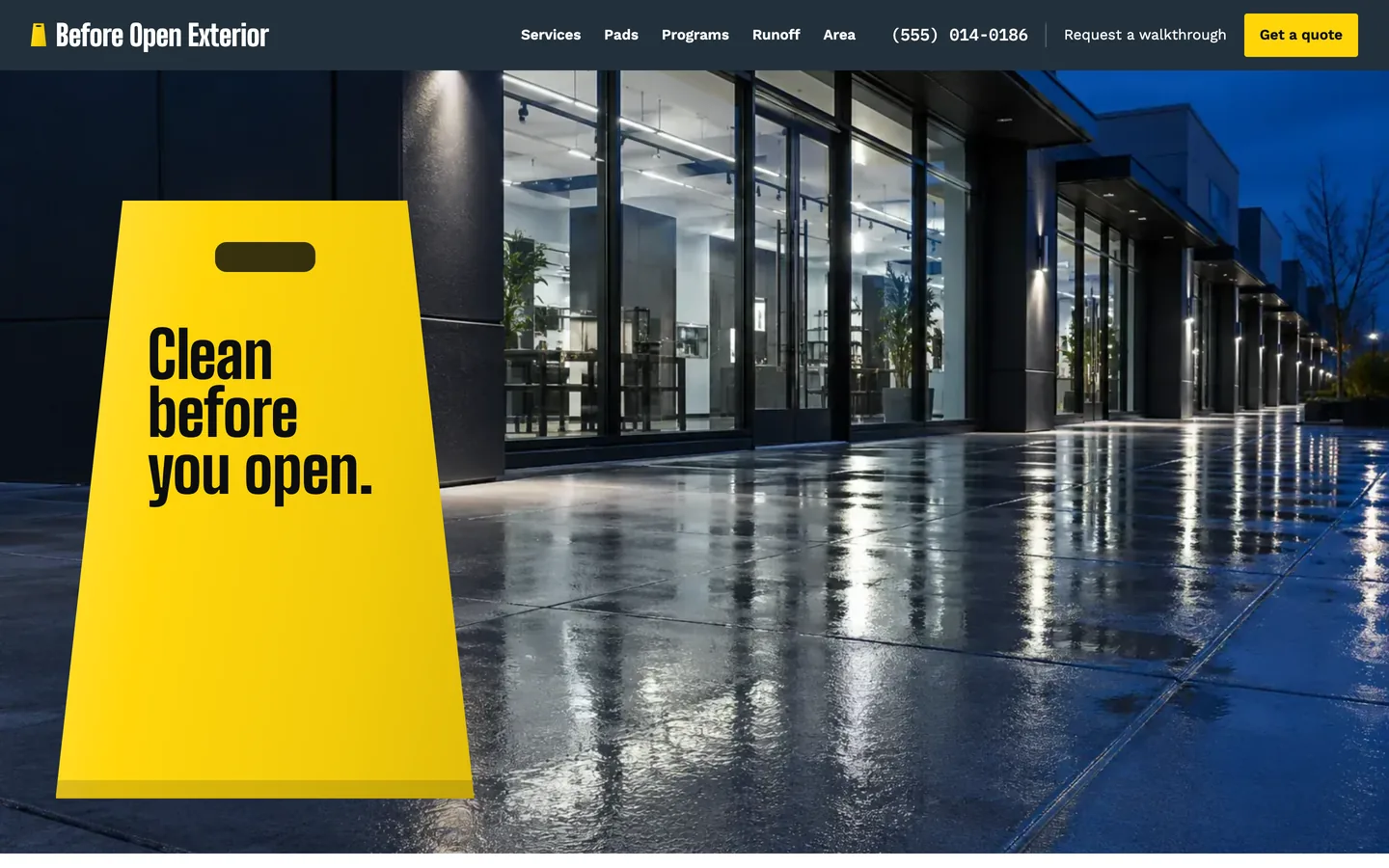 Sidewalk website template homepage