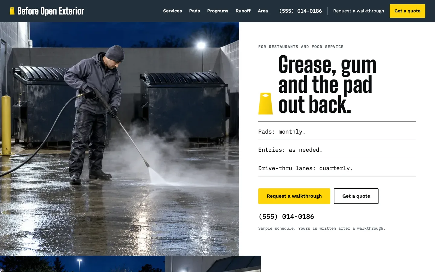 Sidewalk: Home / grease, gum and the pad