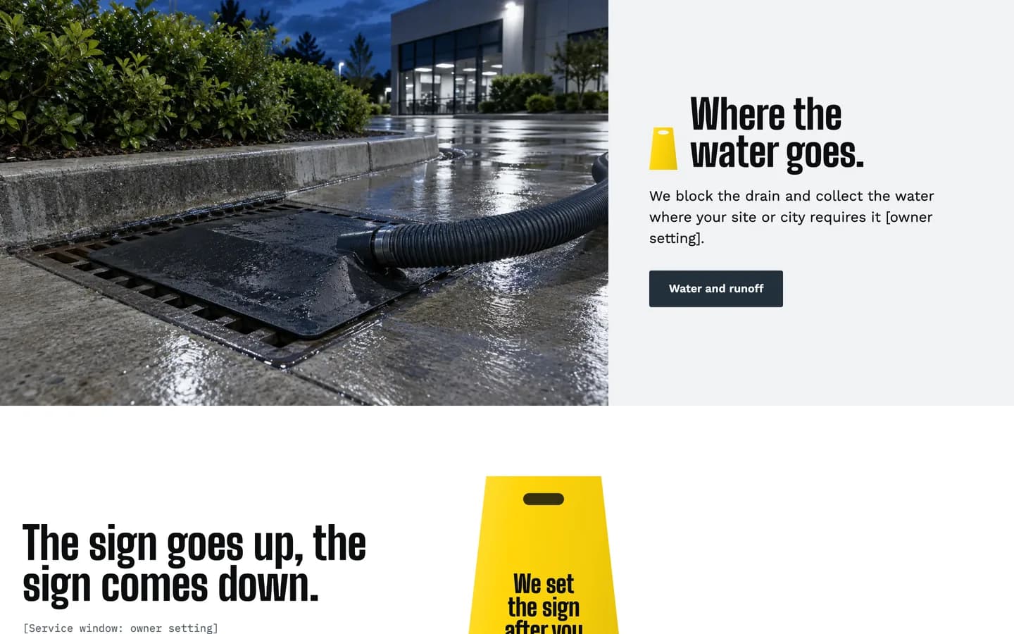 Sidewalk: Where the water goes