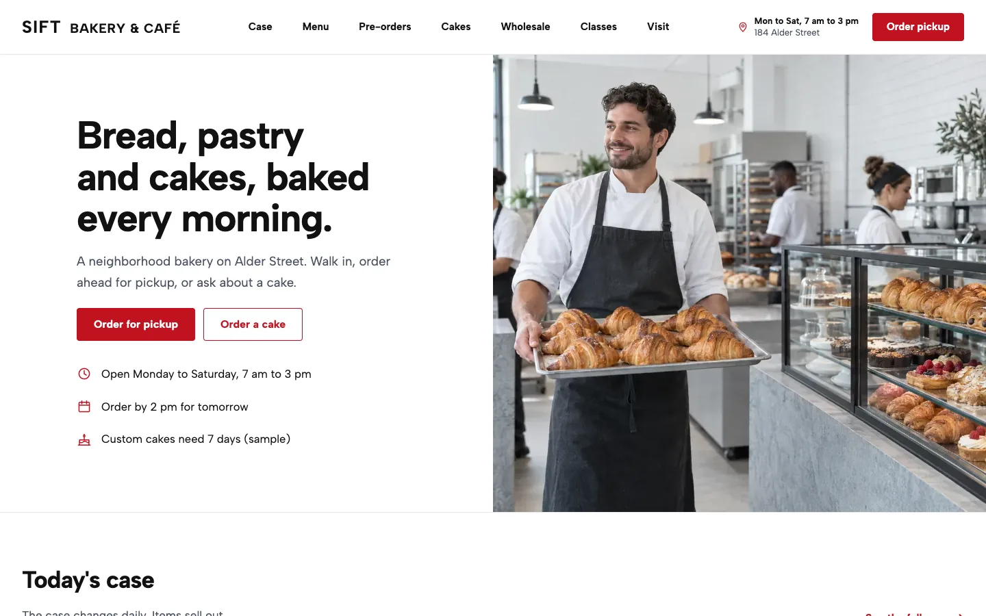 Sift website template homepage