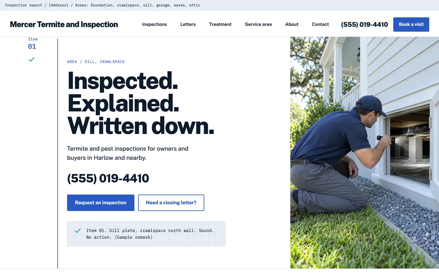 Sill website template homepage