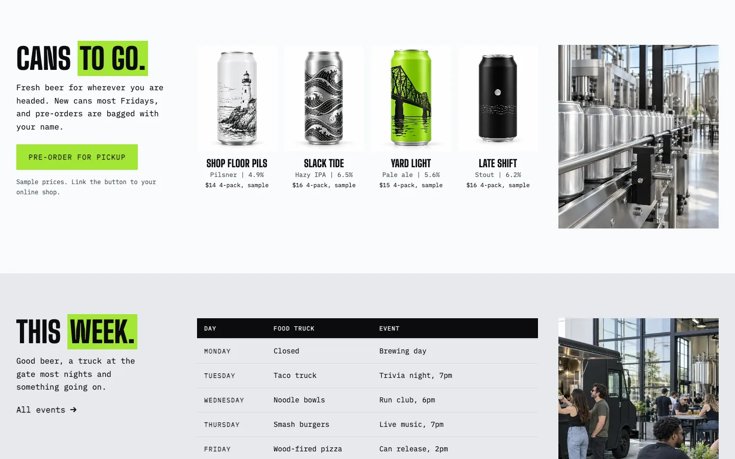 Sixtel: Cans to go