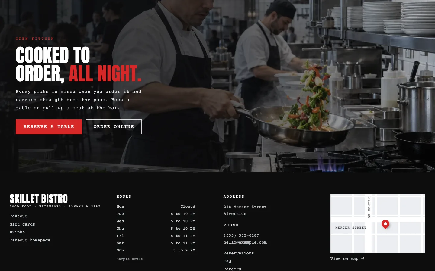 Skillet: Cooked to order