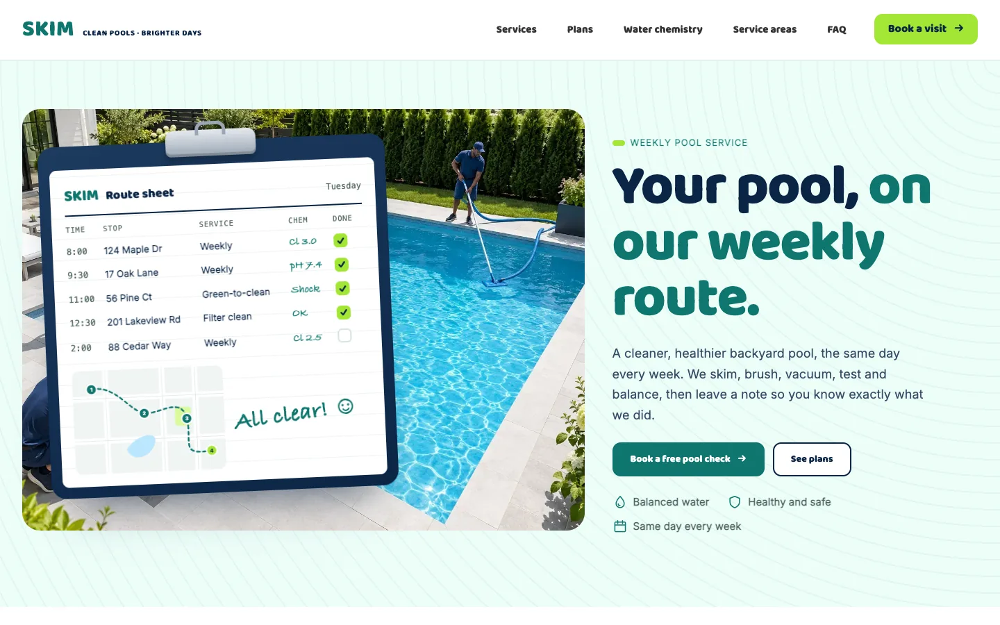 Skim homepage running in Seedly Sites