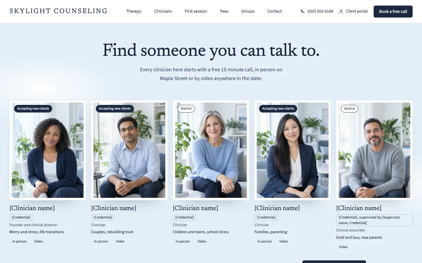 Skylight: Home / find a clinician