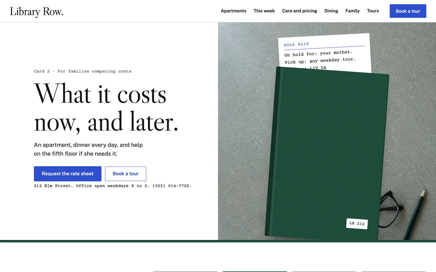 Stacks: Home / what it costs, now and later