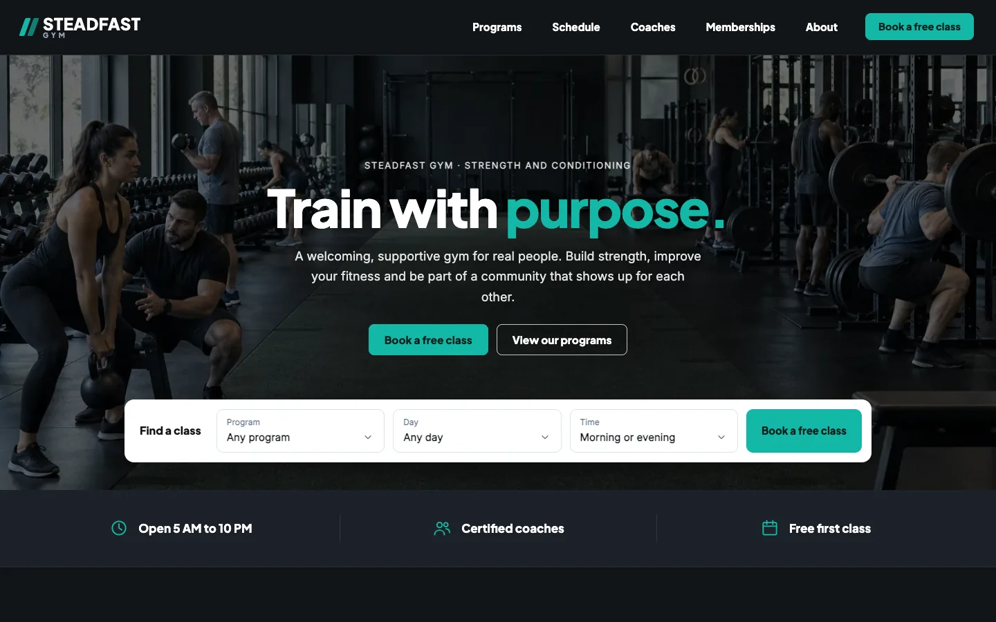 Steadfast homepage running in Seedly Sites