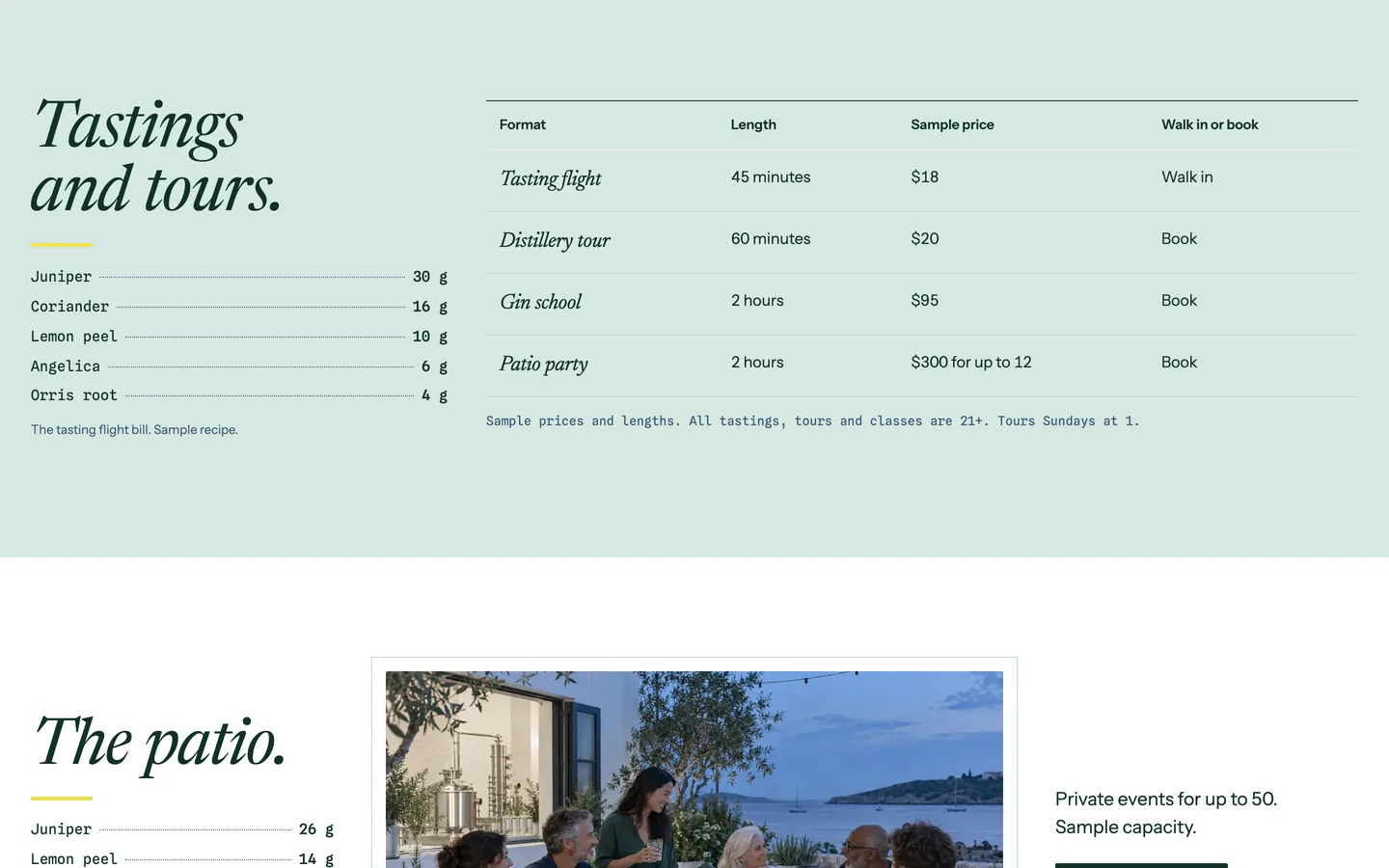Stillroom: Tastings and tours