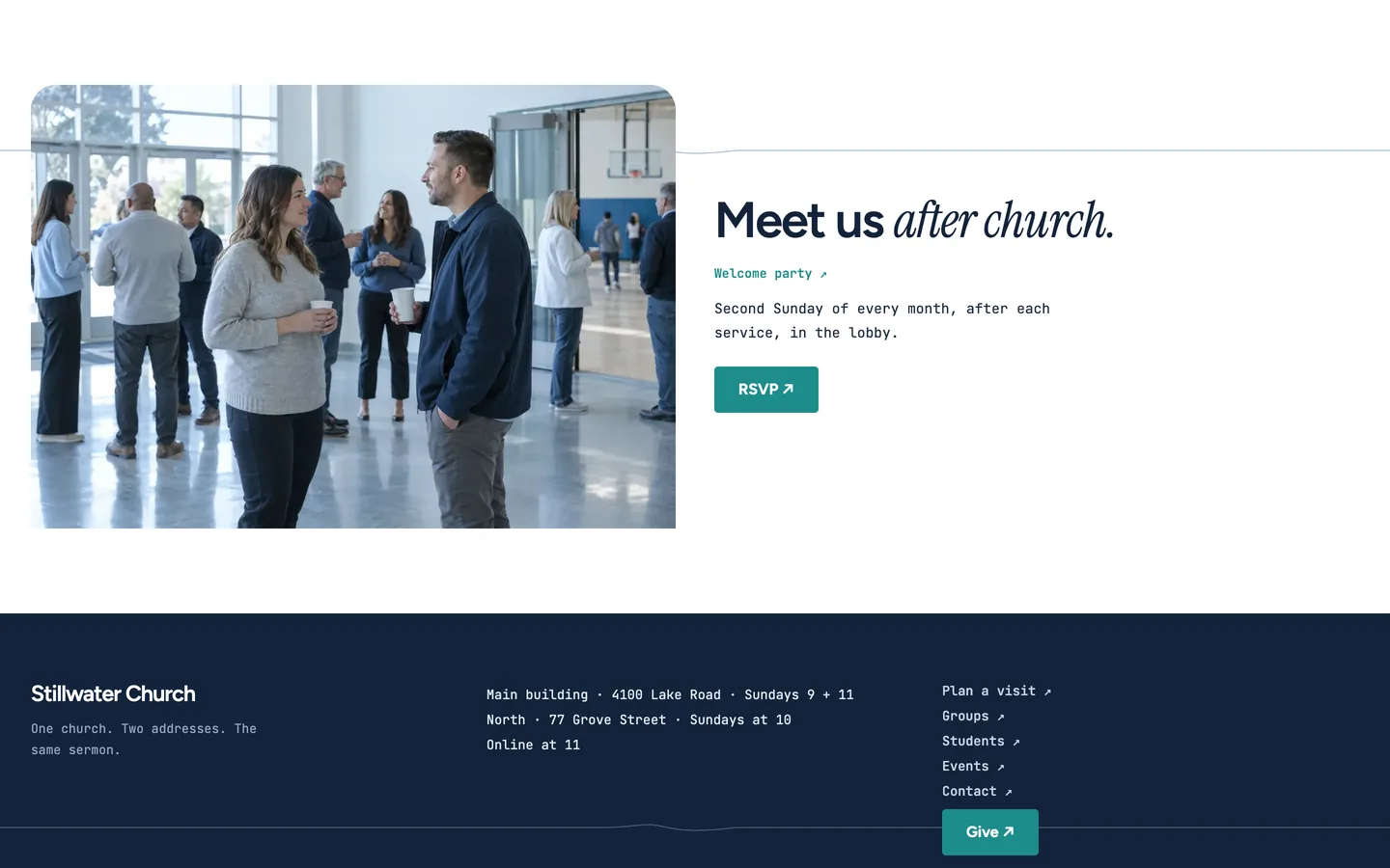 Stillwater: Meet us after church