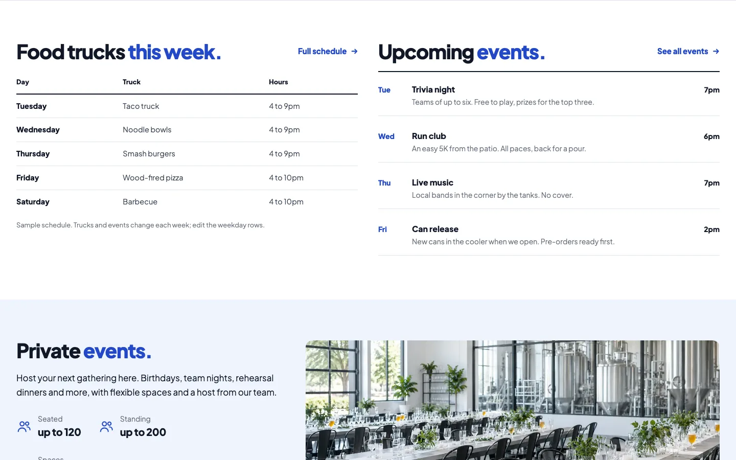 Taproot: Food trucks and events