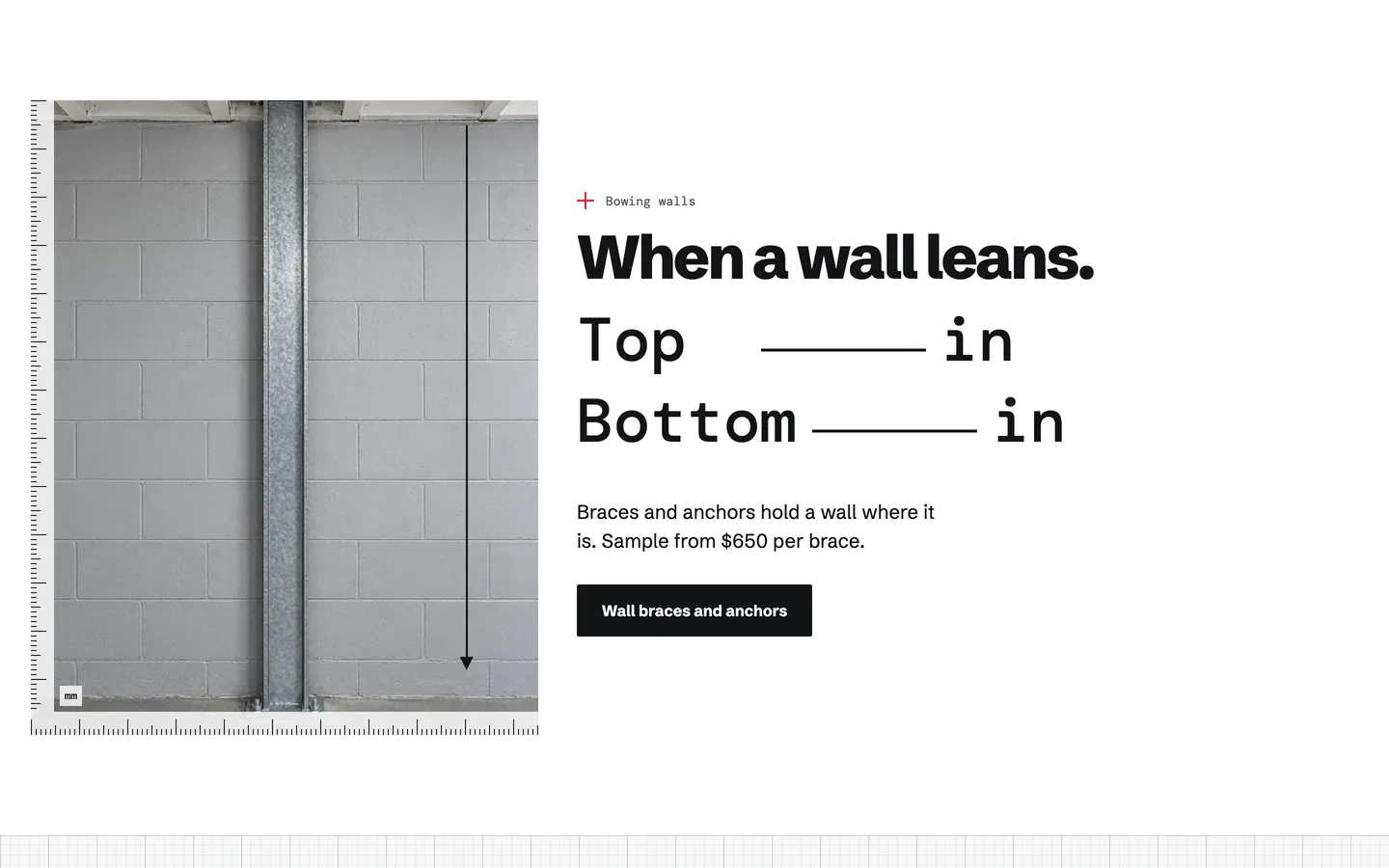 Telltale: When a wall leans