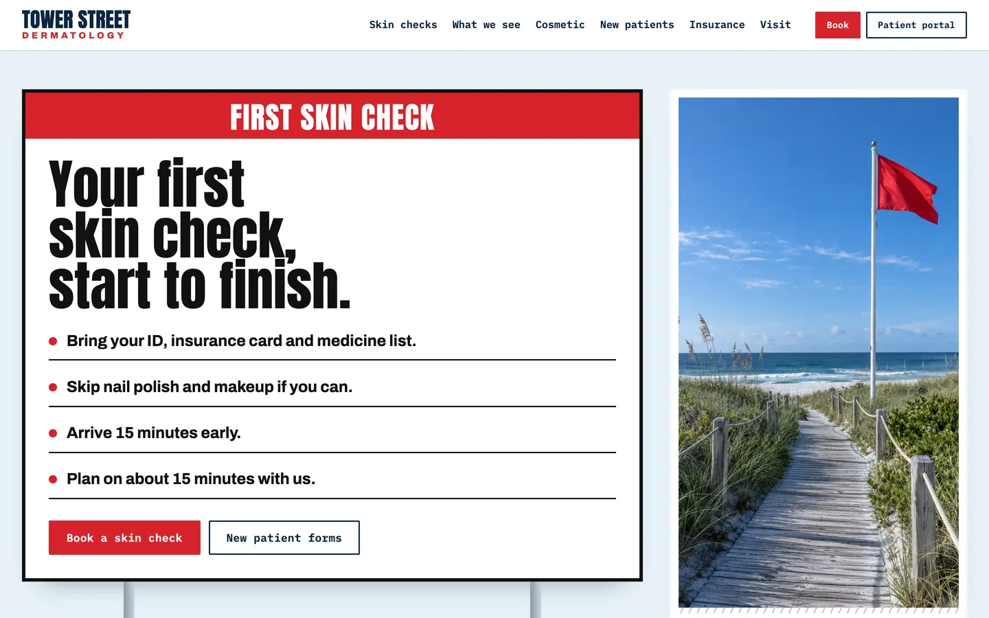 Tower: Home / your first skin check