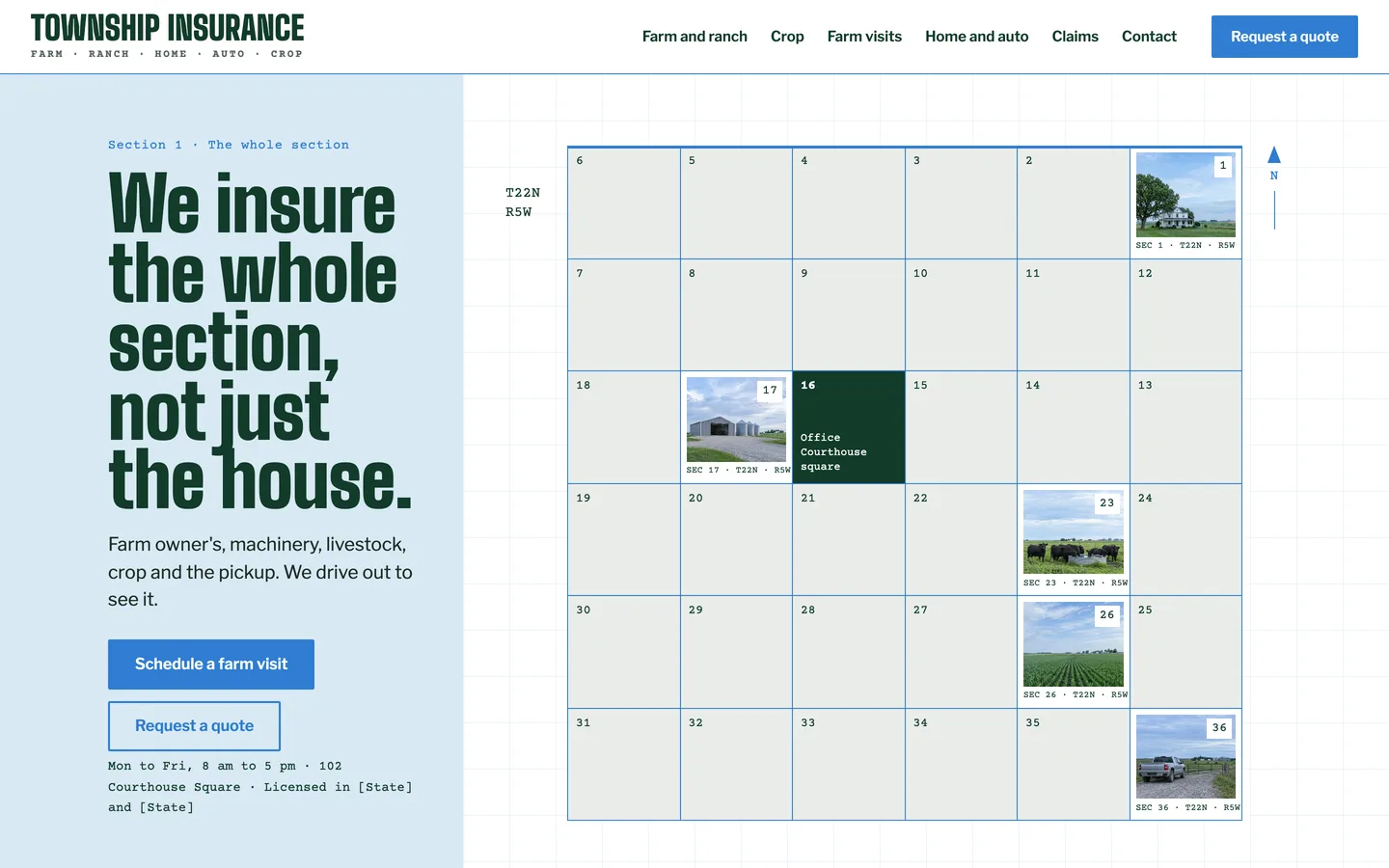 Township website template homepage
