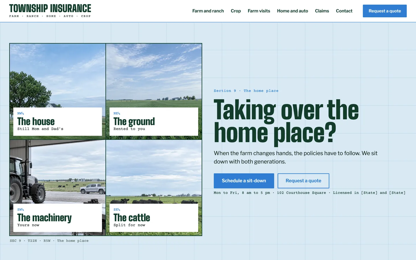 Township: Home / taking over the home place