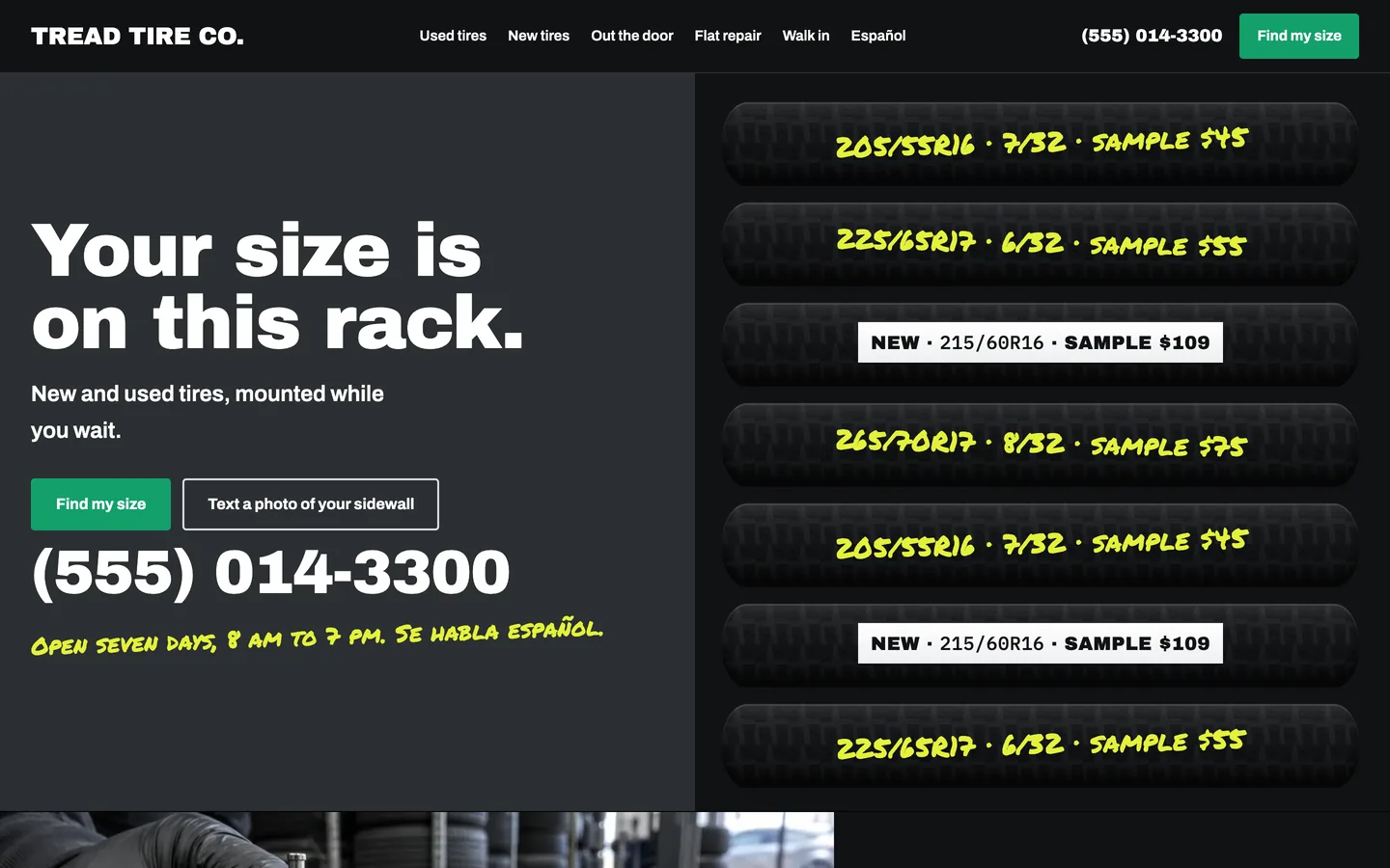 Tread: Homepage