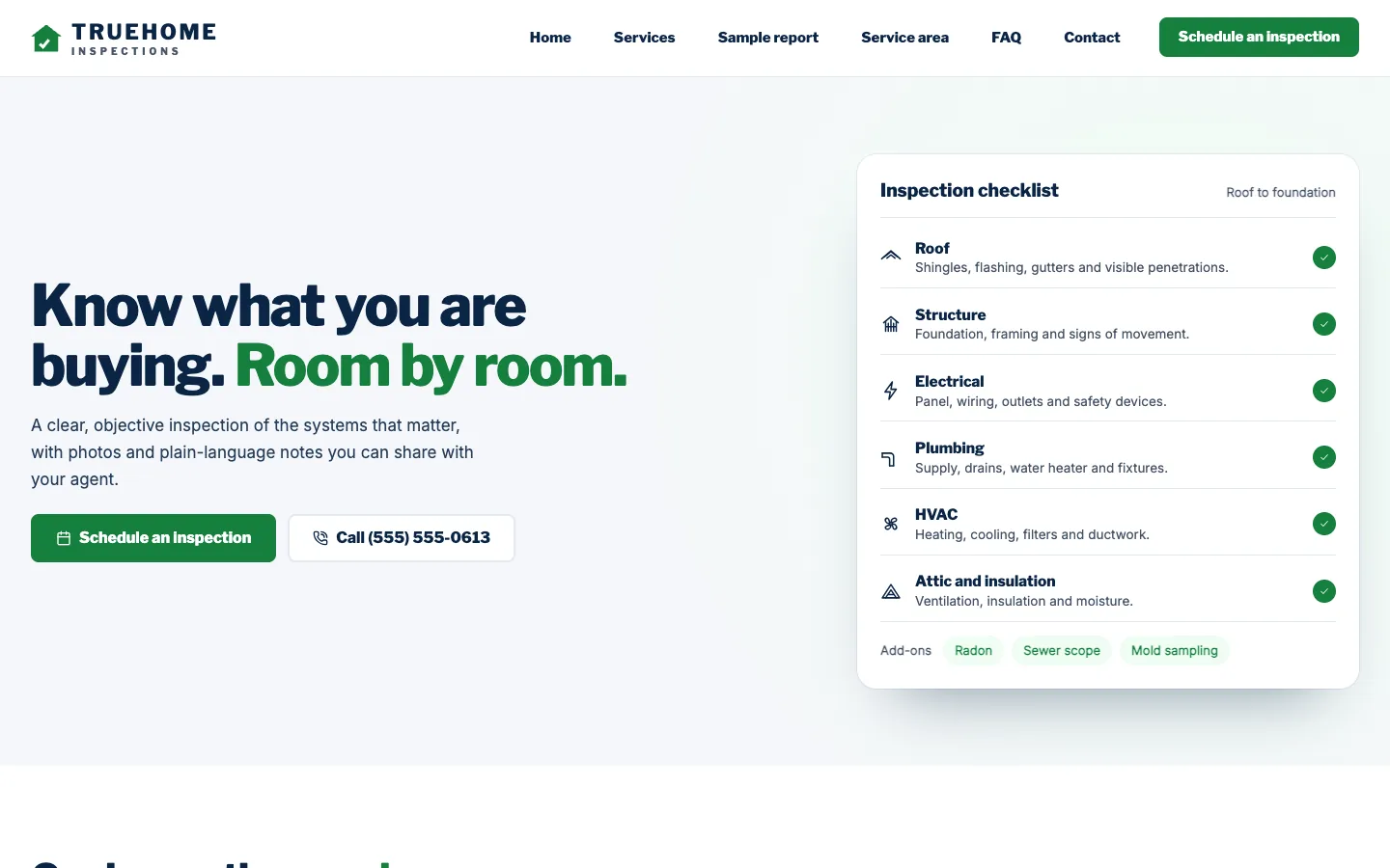 Truehome: Home / checklist