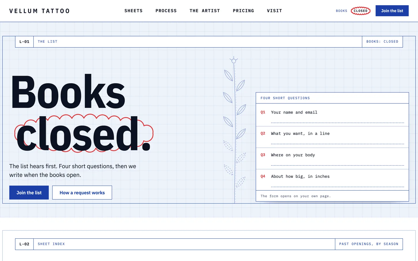 Vellum: Home / books closed