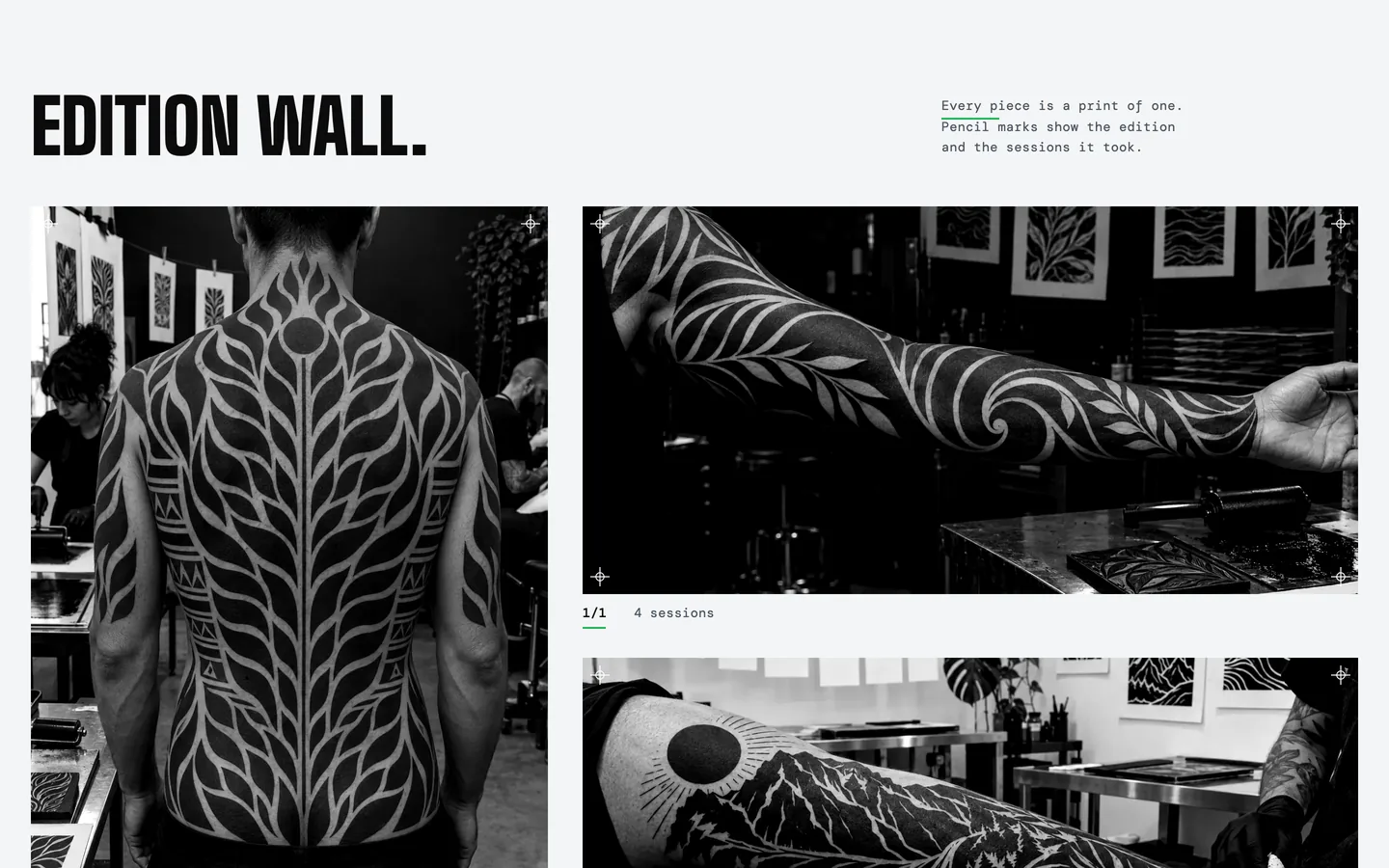 Woodcut: The edition wall