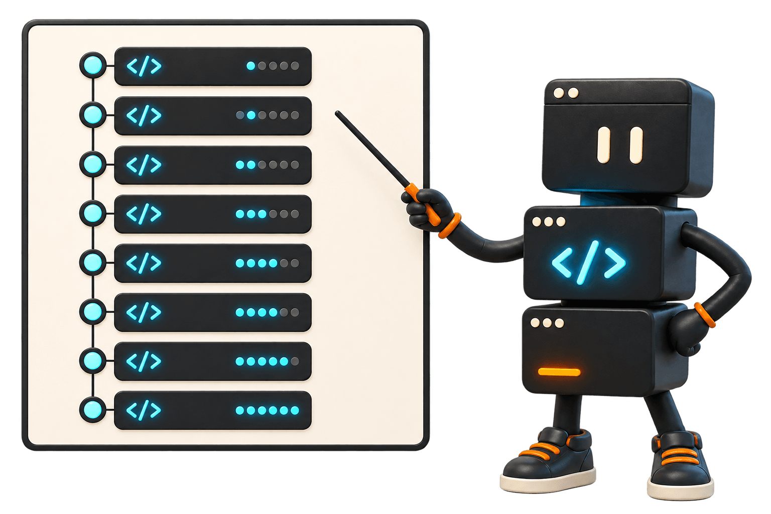 Stack presenting the complete eight-module AI Coding 101 roadmap