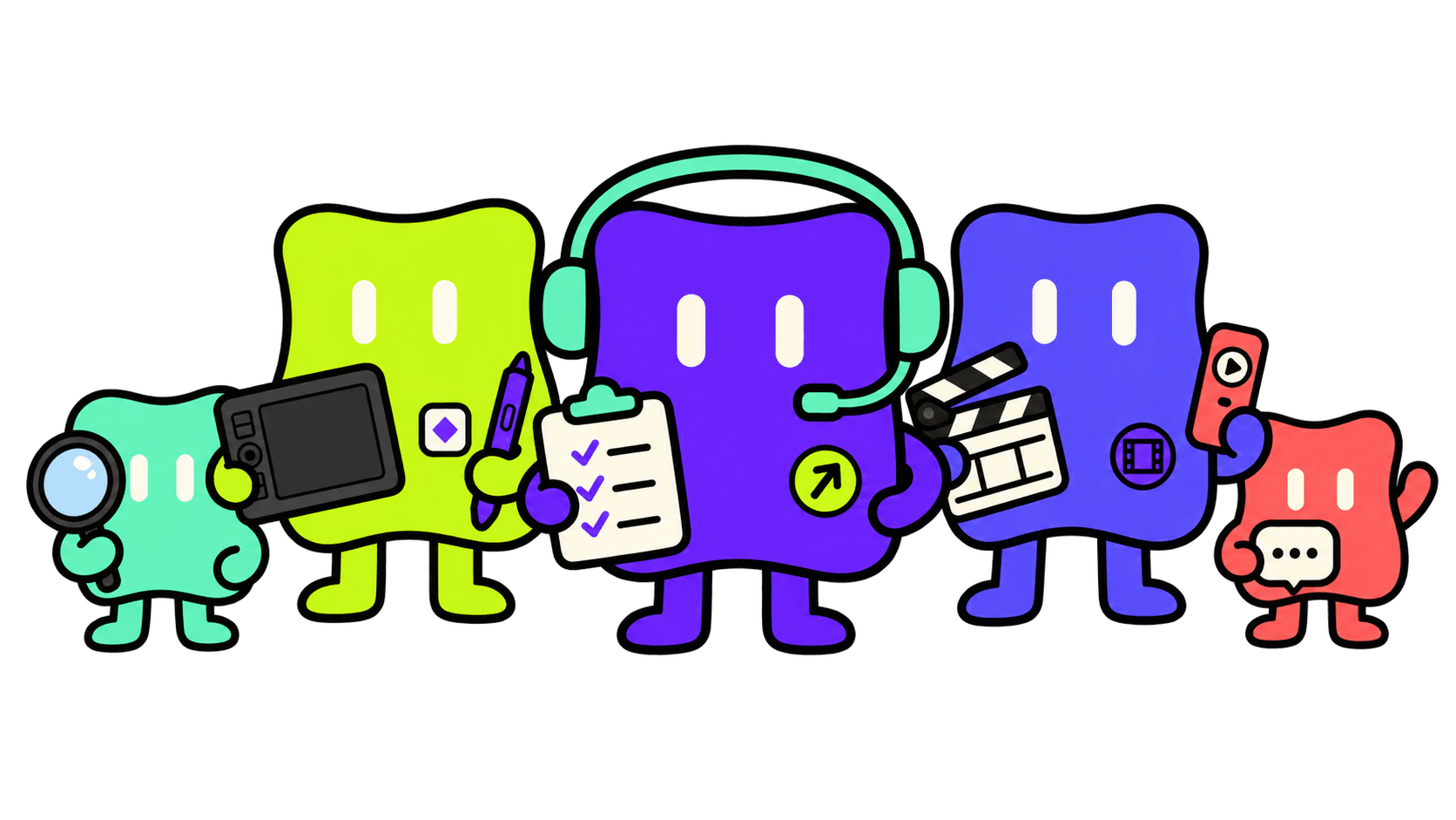 Morgan, Luca, Miles, and the AI Employees at Work team