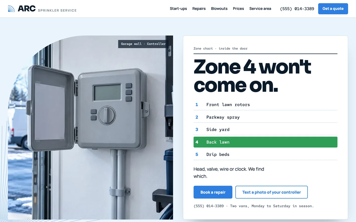 Arc: Home / zone 4 won't come on