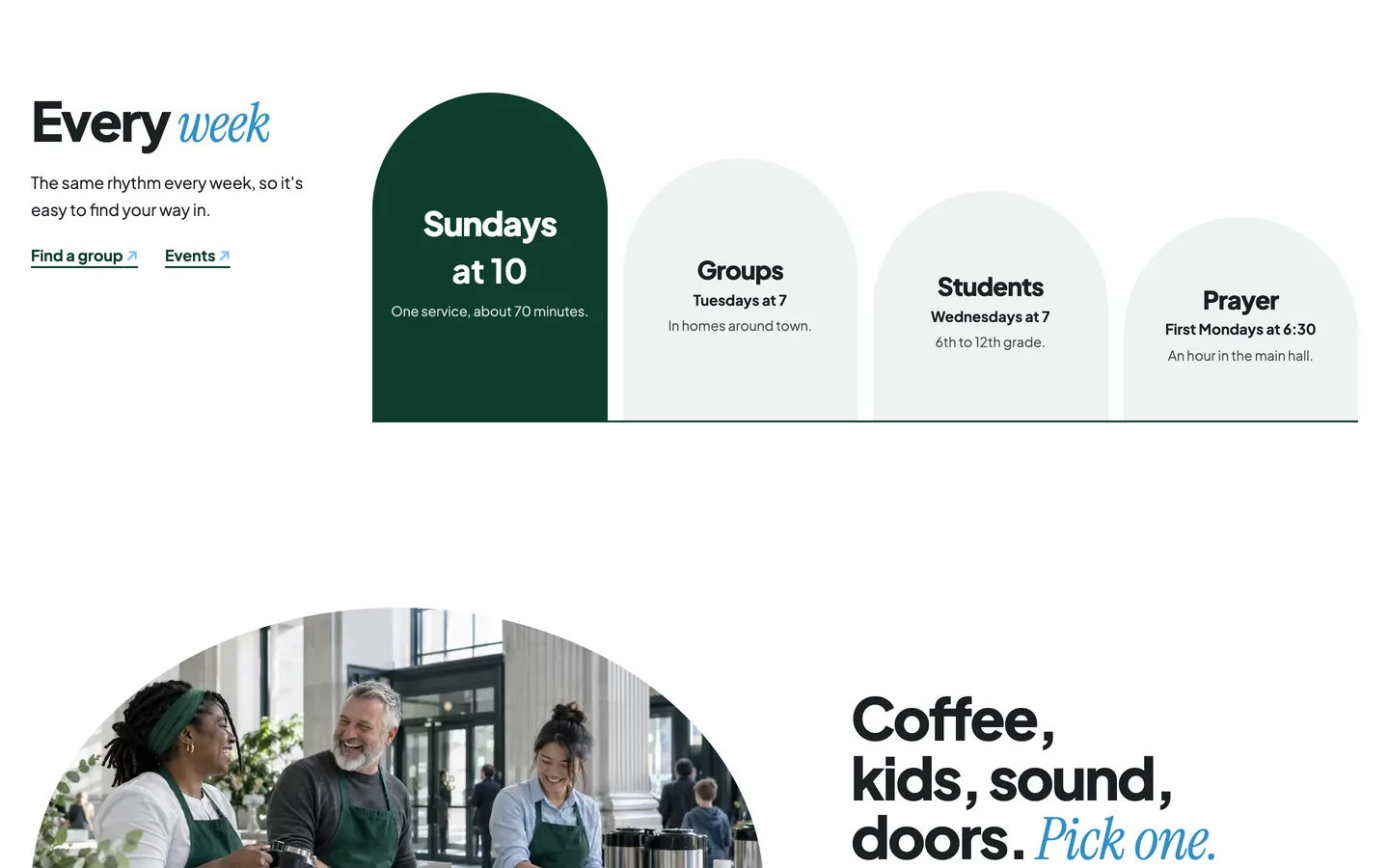 Archway: Every week