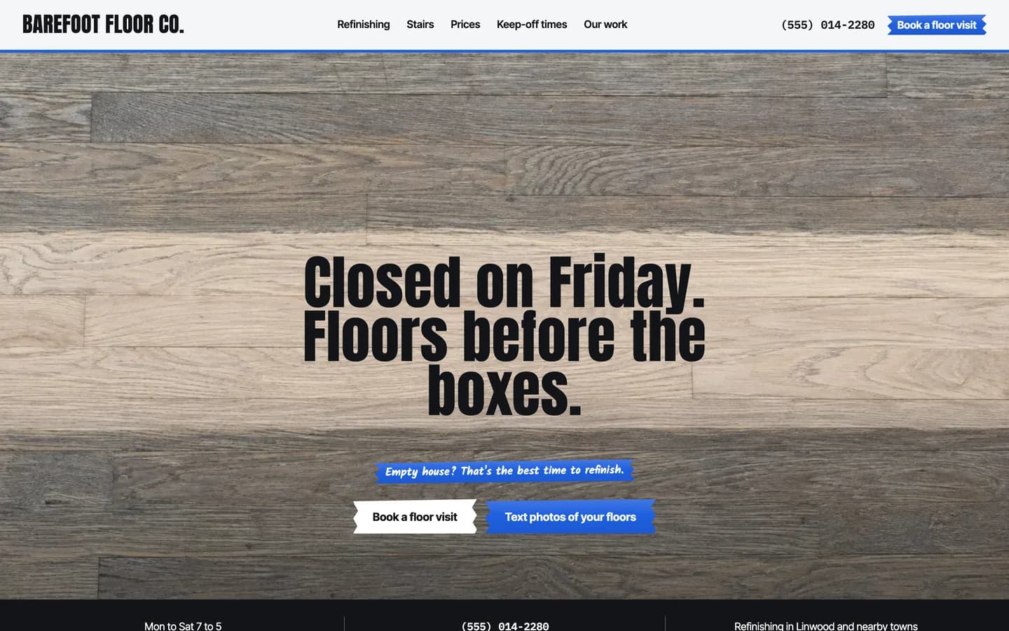 Barefoot: Home / floors before the boxes