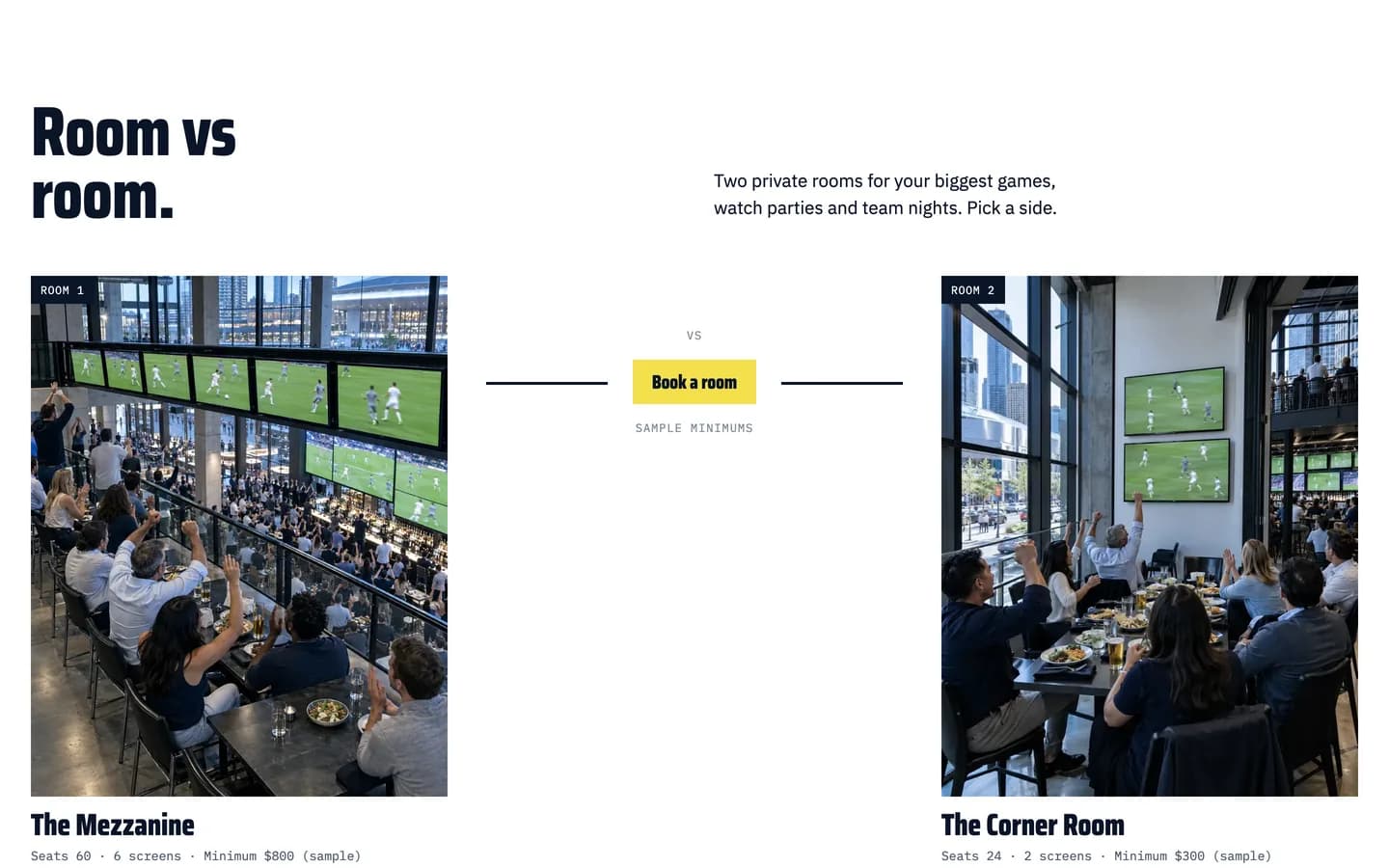 Bracket: Room vs room