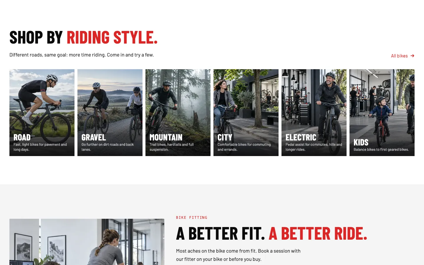 Chainline: Shop by riding style