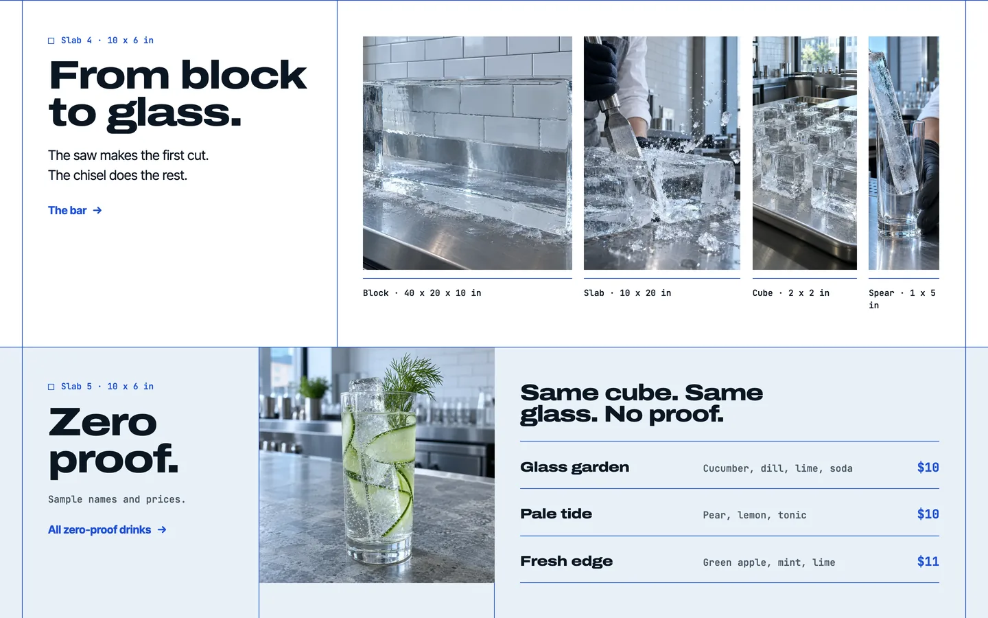 Clearcut: From block to glass