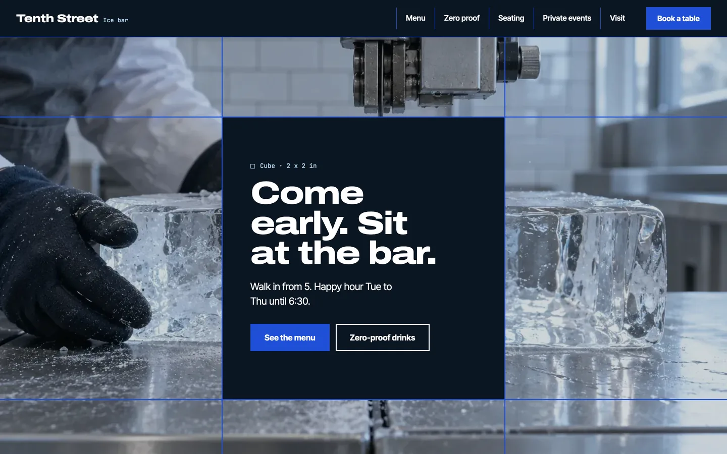 Clearcut: Home / come early, sit at the bar