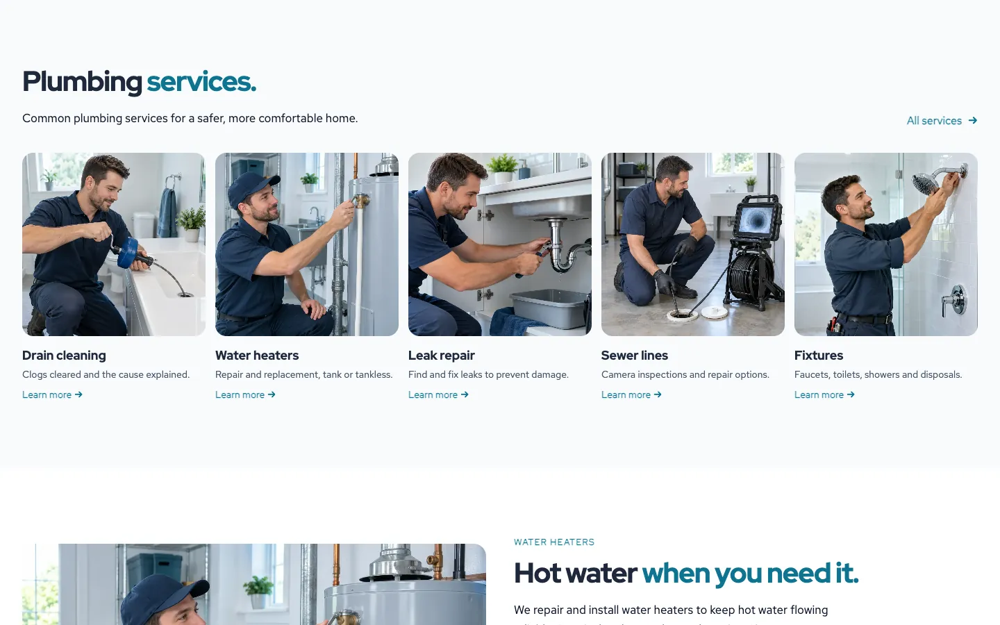Clearline: Plumbing services