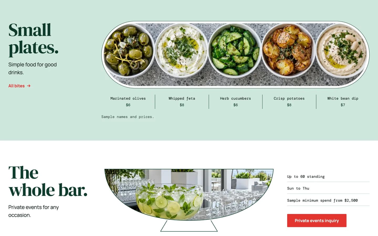 Coupe: Small plates