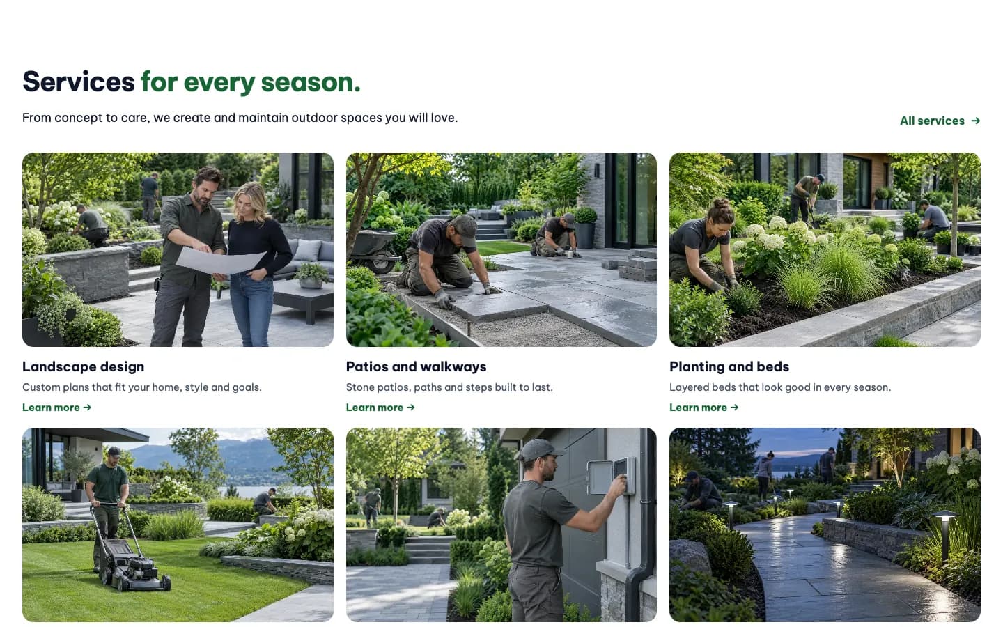 Fieldstone: Services for every season
