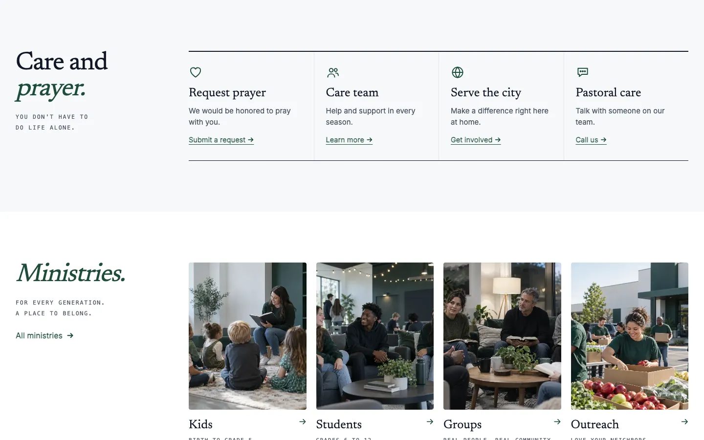Gather: Care and prayer