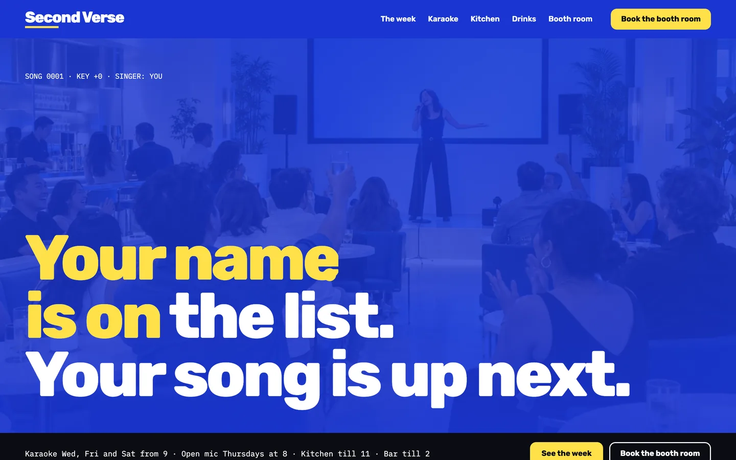 Lyric website template homepage